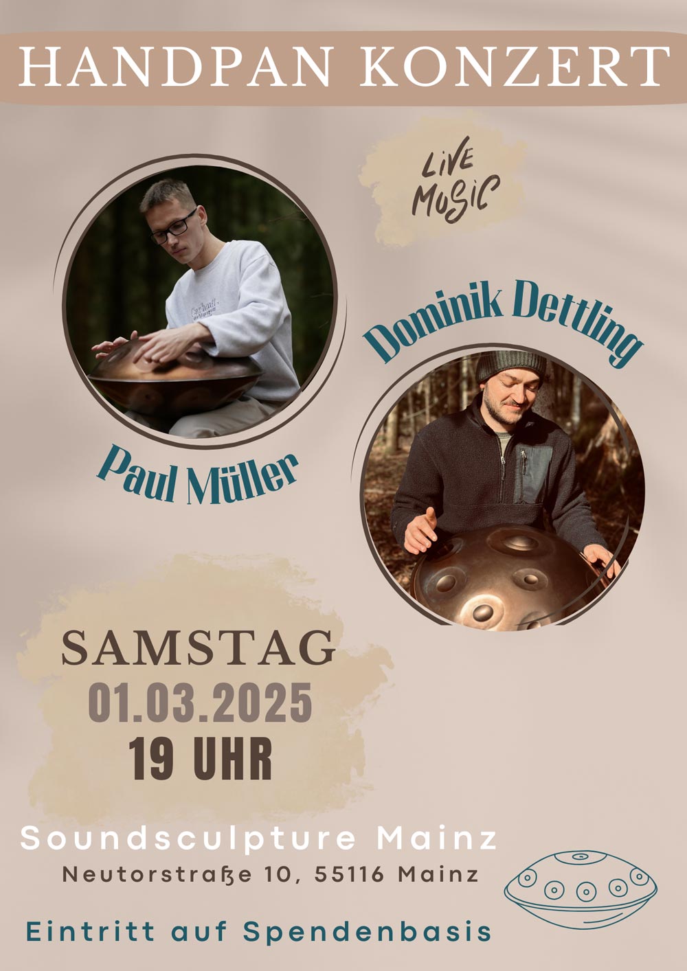 Handpan-Concert: Paul Müller & Dominik Dettling